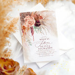 Pampas Grass Terracotta Floral Bridal Shower Invitation<br><div class="desc">Pampas grass floral terracotta bridal shower invitations</div>