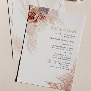 Pampas Grass Terracotta Graduation 2025 Rose Gold