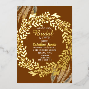 Pampas Grass Terracotta Rust Gold Bridal Shower