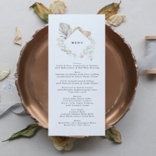 Pampas Grass Tropical Jungle Floral Wedding Menu