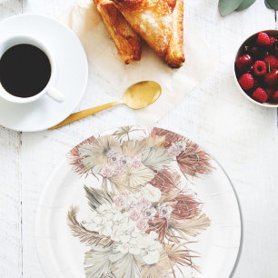 Pampas Grass Tropical Jungle Paper Plate