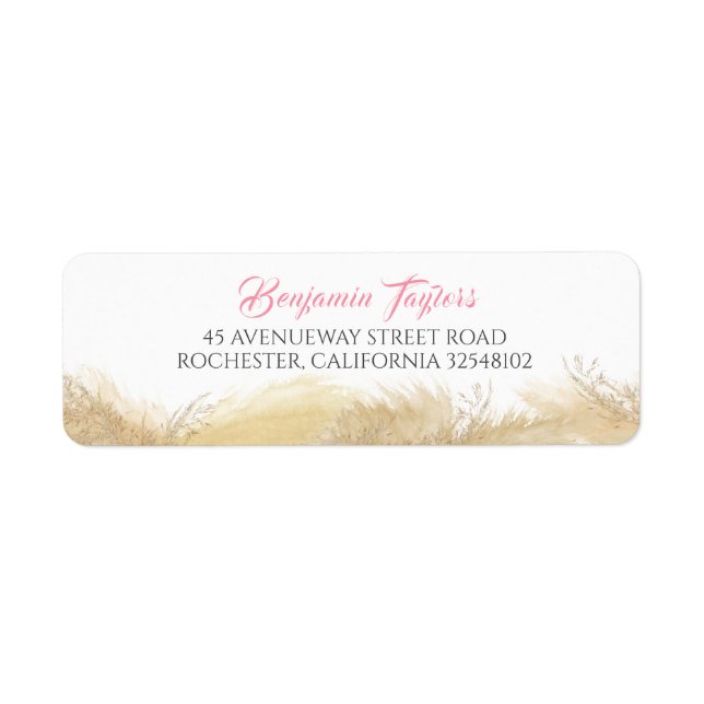 Pampas Grass Watercolor Exotic (Front)