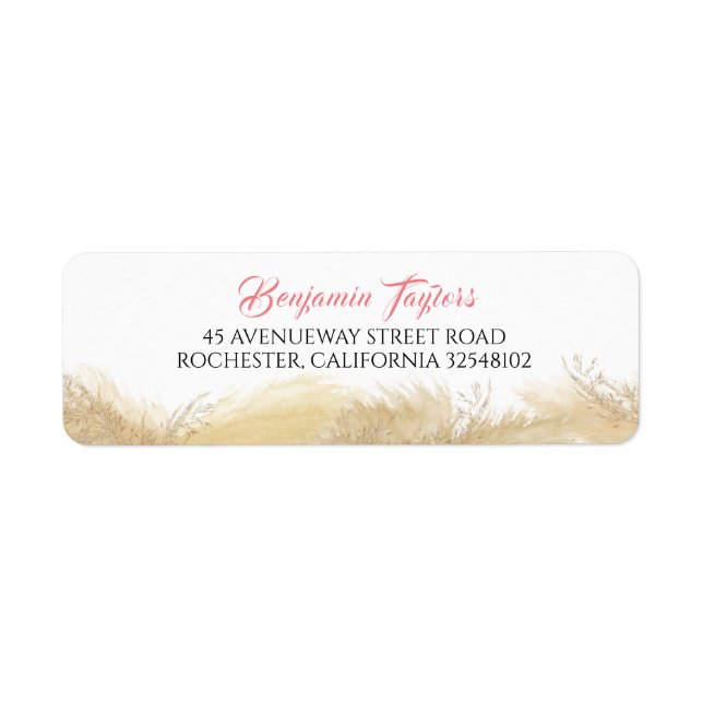 Pampas Grass Watercolor Exotic (Front)