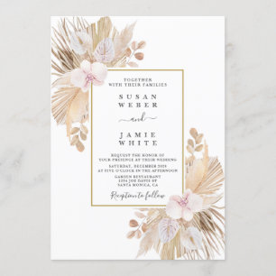 Pampas Grass wedding Invitation