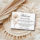 Pampas Grass Welcome Gift Bag Basket Place Card