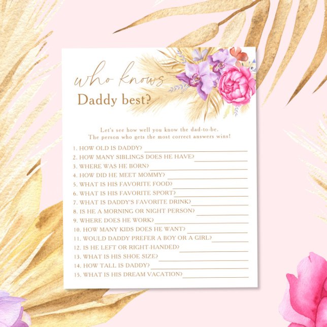 Pampas grass - Who knows daddy best game (Creator Uploaded)