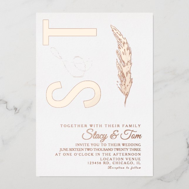 Pampas Logo  Ampersand Wedding Pressed (Front)