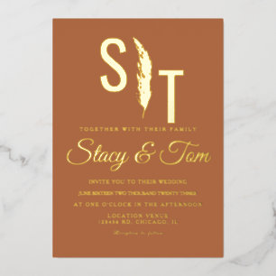 Pampas Logo Pressed  Foil Invitation