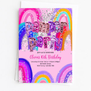 Pamper Party Birthday Invitation