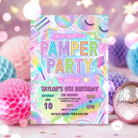Pamper Party Glow Pastel Spa Makeup Birthday Party