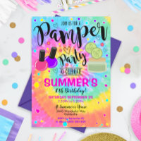 Pamper Party Invitation Spa Birthday