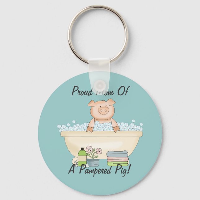 Pampered Piggy Key Ring (Front)