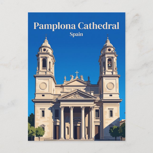 Pamplona Cathedral Spain Postcard (Front)