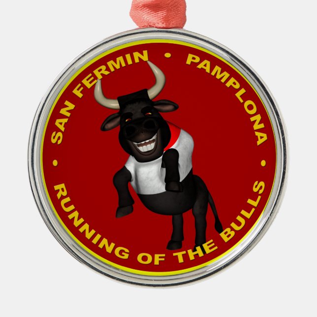 Pamplona - San Fermin Metal Tree Decoration (Front)