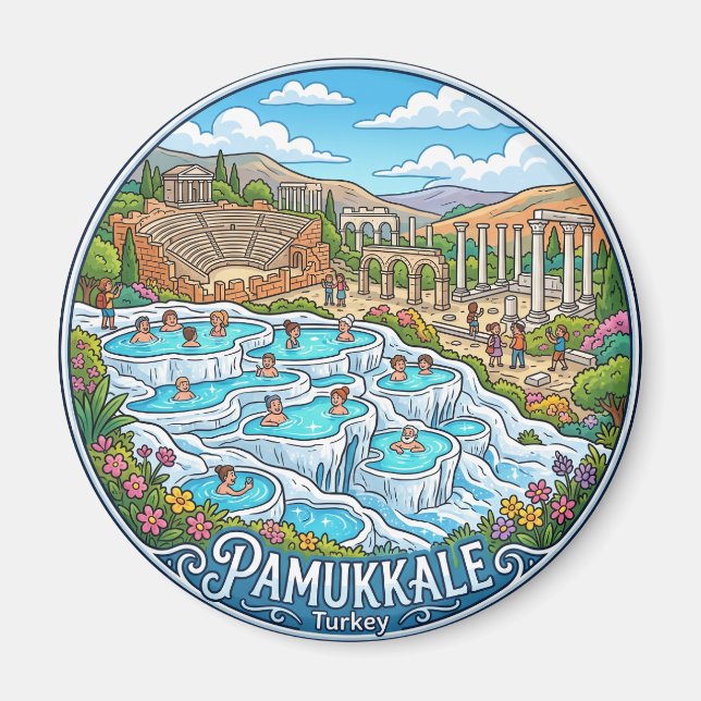 Pamukkale Turkey Magnet (Front)