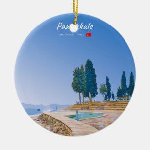 Pamukkale, Turkey - Thermal Pools Ceramic Tree Decoration
