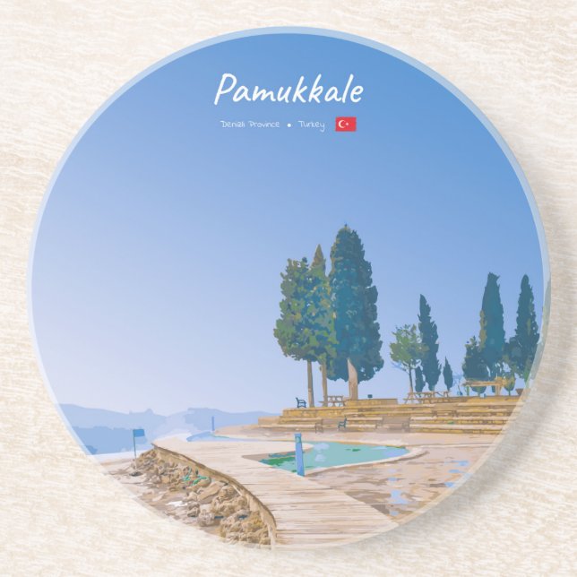 Pamukkale, Turkey -  Thermal Pools Coaster (Front)