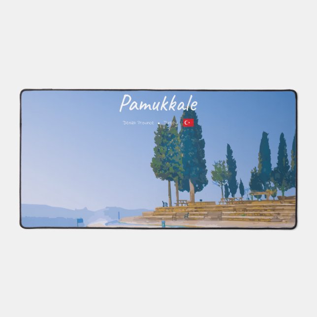 Pamukkale, Turkey -  Thermal Pools Desk Mat (Front)