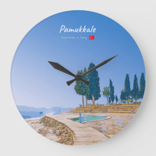 Pamukkale, Turkey - Thermal Pools Large Clock