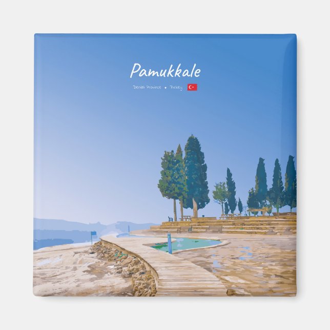 Pamukkale, Turkey -  Thermal Pools Magnet (Front)