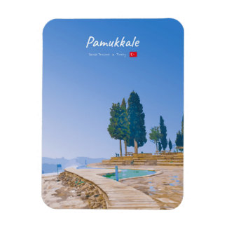 Pamukkale, Turkey - Thermal Pools Rounded Magnet