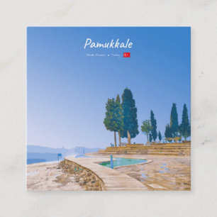 Pamukkale, Turkey - Thermal Pools Square Business Card
