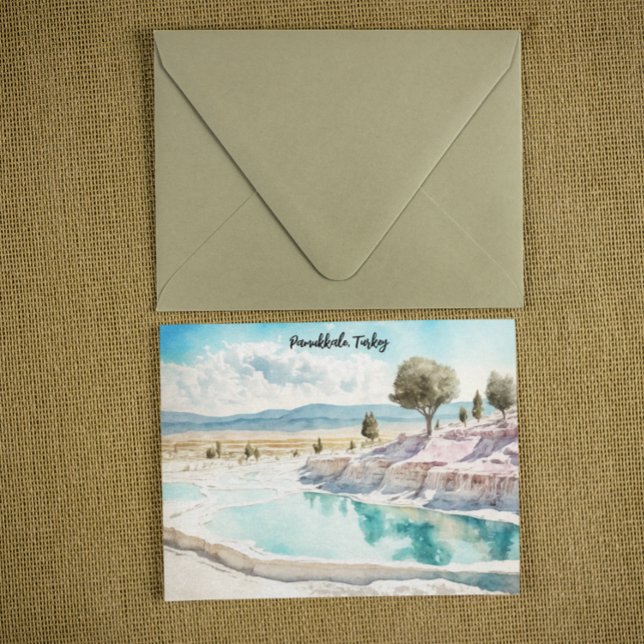 Pamukkale Turkey Travel Landscape Postcard (pamukkale turkey travel postcard)