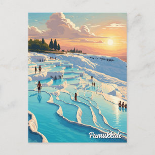 Pamukkale Turkey Travel Postcard