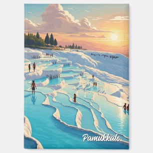 Pamukkale Turkey Travel Postcard Magnet