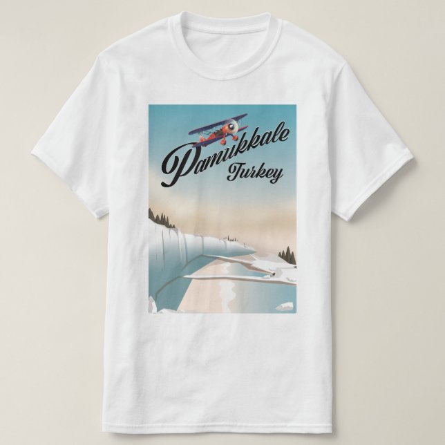 Pamukkale turkey Vacation poster. T-Shirt (Design Front)
