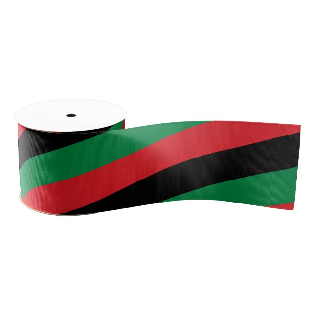 Pan African & Afro-American UNIA Flag Ribbon Grosgrain Ribbon (Spool)