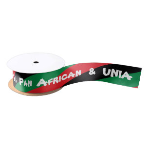 Pan African & Afro-American UNIA Flag Ribbon Satin Ribbon