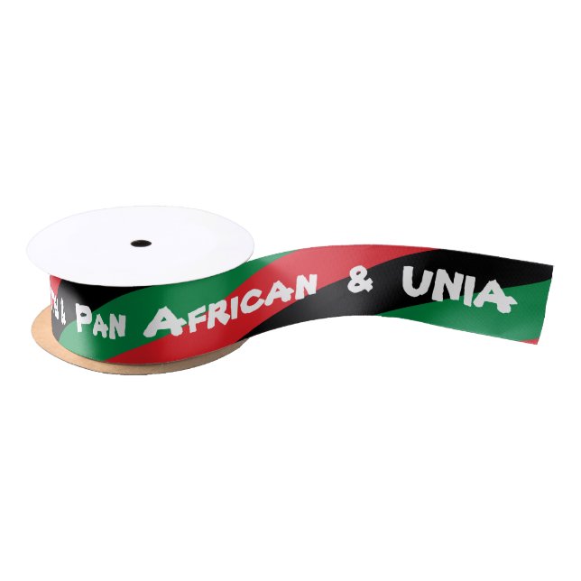 Pan African & Afro-American UNIA Flag Ribbon Satin Ribbon (Spool)