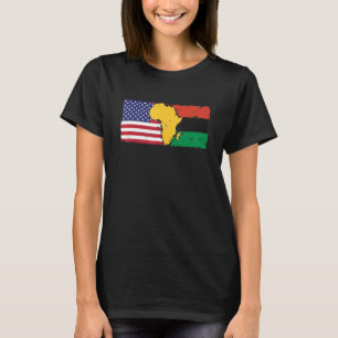 Pan African And American Flag T-Shirt