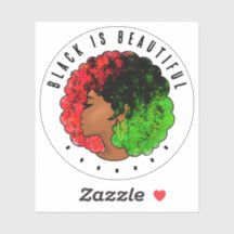 Pan African black girl woman red green pride afro
