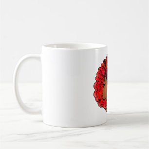 Pan African black girl woman red green pride afro Coffee Mug