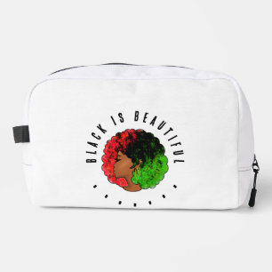 Pan African black girl woman red green pride afro Dopp Kit