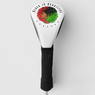 Pan African black girl woman red green pride afro  Golf Head Cover