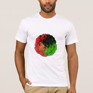 Pan African black girl woman red green pride afro T-Shirt