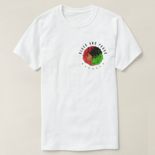 Pan African black girl woman red green pride afro  T-Shirt