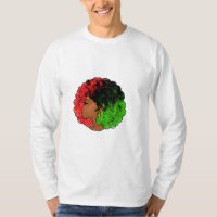 Pan African black girl woman red green pride afro