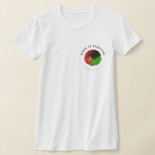 Pan African black girl woman red green pride afro T-Shirt
