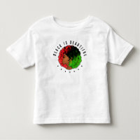 Pan African black girl woman red green pride afro
