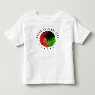 Pan African black girl woman red green pride afro Toddler T-Shirt