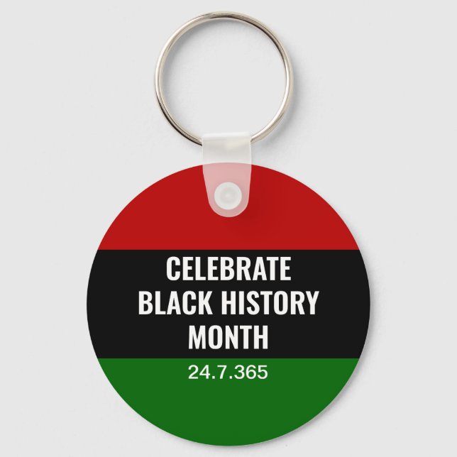 Pan African Black History Month Key Ring (Front)
