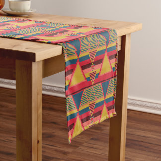 Pan African Colourful Triangle Pattern Short Table Runner