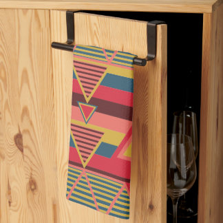 Pan African Colourful Triangle Pattern Tea Towel
