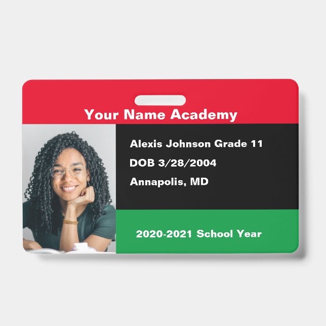 Pan African Do It Yourself Homeschool Badge ID Badge (Front)