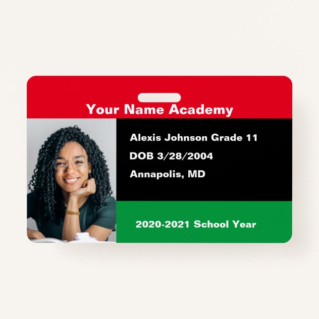 Pan African Do It Yourself Homeschool Badge ID Badge (Front)