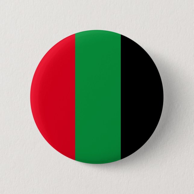 Pan-African Essence: Red, Green, and Black 6 Cm Round Badge (Front)